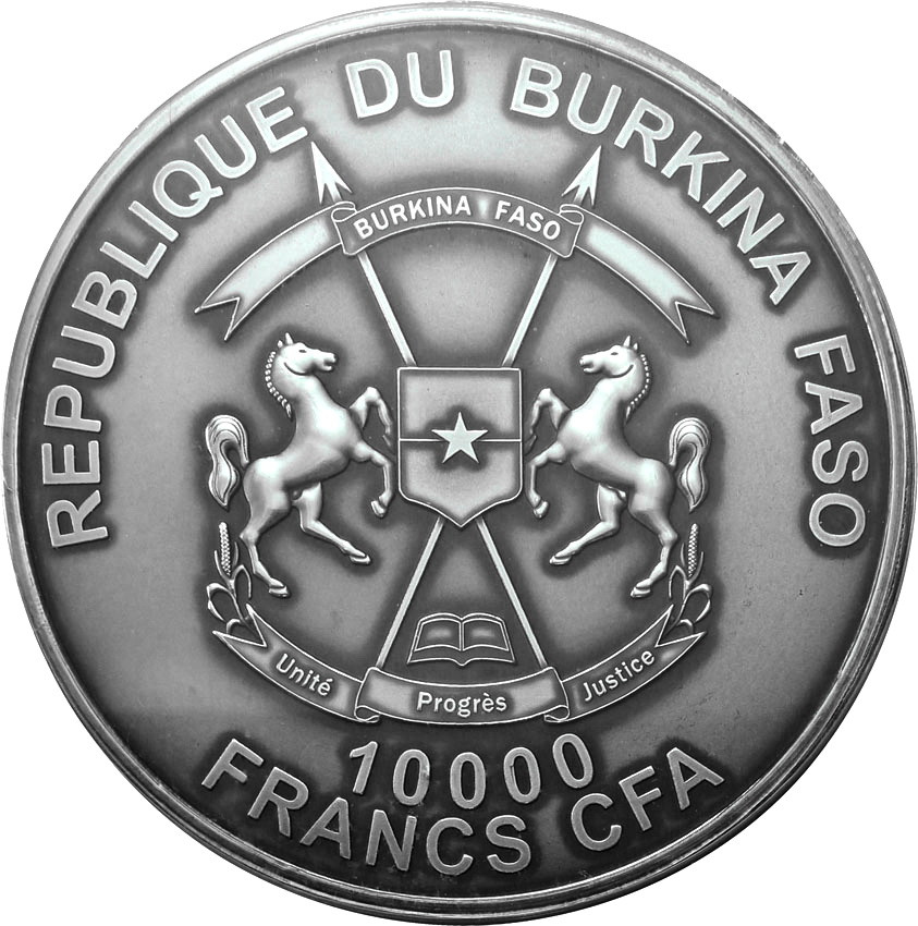 Burkina Faso. 10.000 Franków - 600 lat Rady Konstancji - 1 kg Ag .999